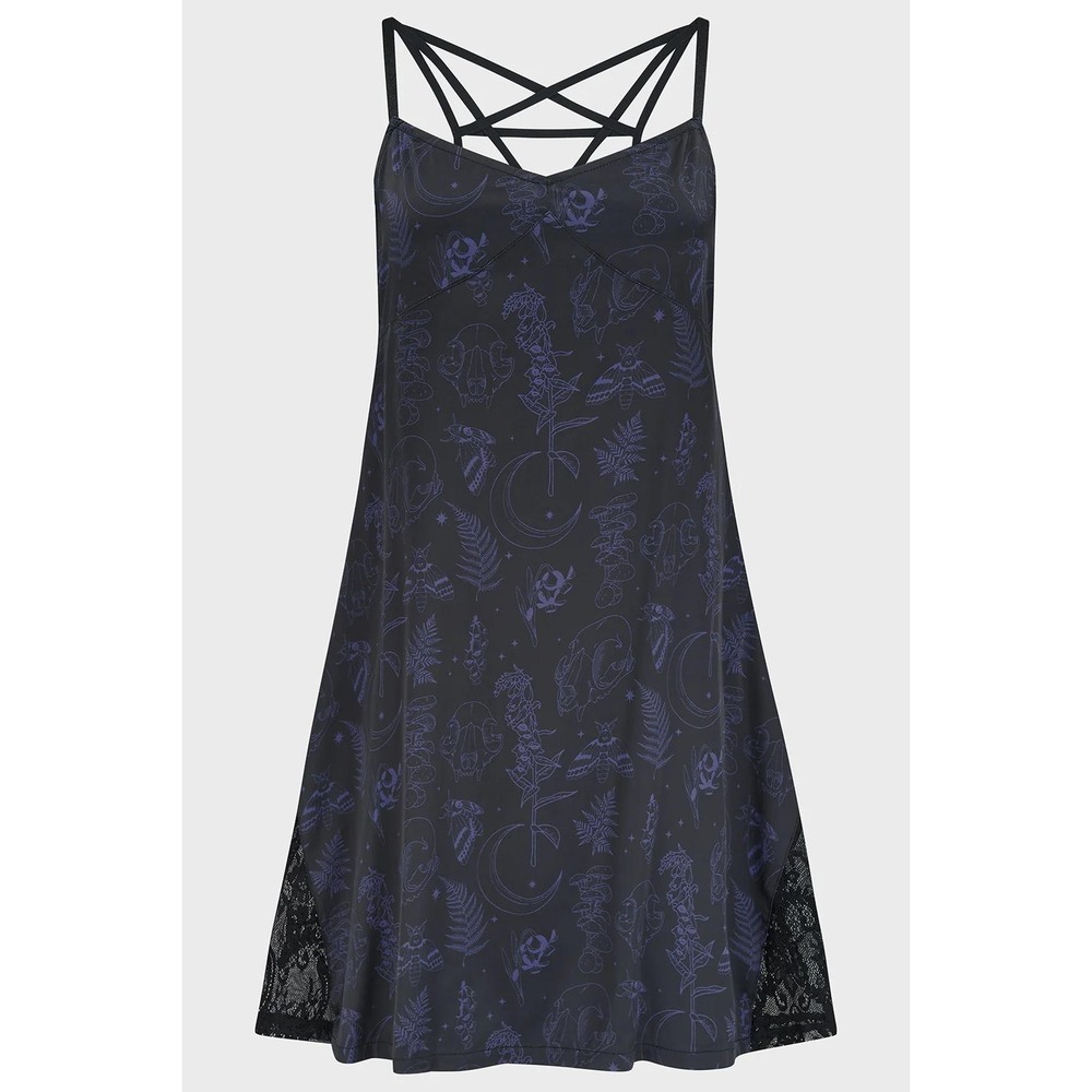 Killstar midnight moth slip‎ dress goth alternative